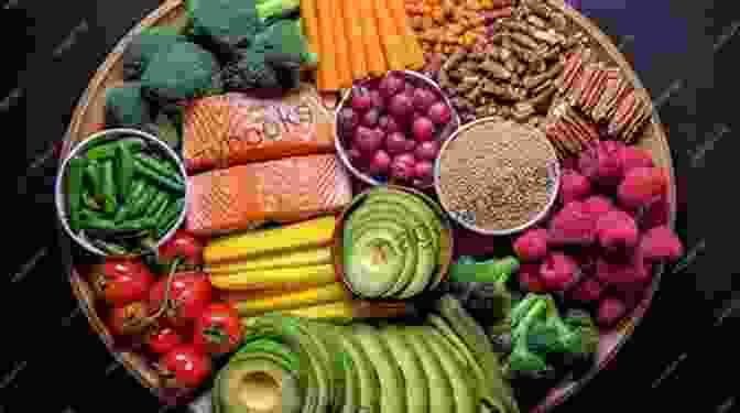 A Colorful Display Of Fresh Fruits, Vegetables, Lean Protein, And Healthy Fats, Representing The Diverse Food Options Recommended In The Nutrition Plan. Lupus Recovery Solution: Manage The Symptoms With Lupus Specialized Diet: Way For Reversing Autoimmune Disease