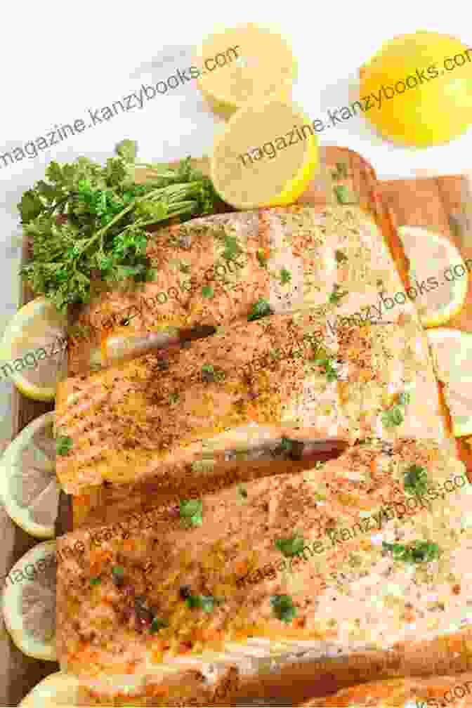 A Flaky Grilled Salmon Fillet Topped With A Rich And Flavorful Lemon Butter Sauce. Carnivore Diet Cookbook: 100 Recipes For Preparing Mouthwatering Dishes