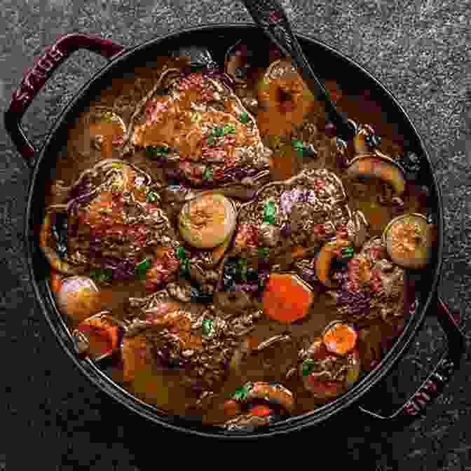 A Hearty Serving Of Coq Au Vin, Featuring Tender Chicken Braised In A Flavorful Red Wine Sauce Enjoy World Cuisine: A Collection Of Delicious World Dishes That You Should Try: Cookbooks Of Delicious Dishes From Around The World