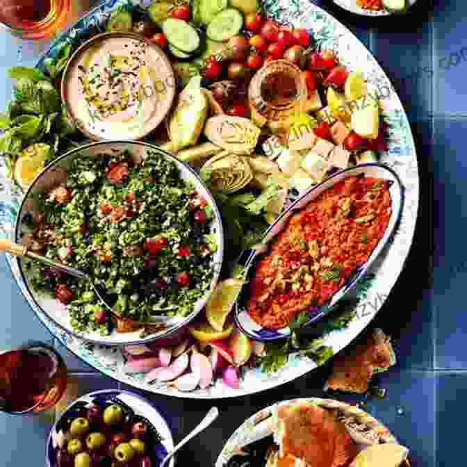 A Platter Of Colorful Israeli Salads And Mezze Dishes Make Authentic Israeli Dishes: A Guide To Make Your Own Israeli Dishes