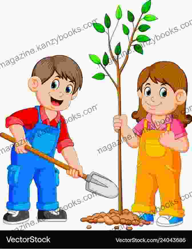 A Vibrant Illustration Of Children Planting Trees Recycle This Book: 100 Top Children S Authors Tell You How To Go Green