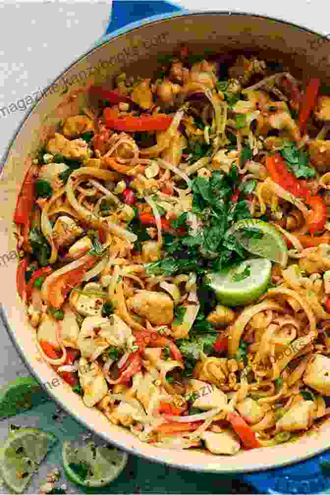 A Vibrant Plate Of Pad Thai, Featuring Stir Fried Rice Noodles With Vegetables And Tofu Enjoy World Cuisine: A Collection Of Delicious World Dishes That You Should Try: Cookbooks Of Delicious Dishes From Around The World