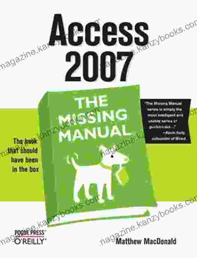 Access 2007 The Missing Manual Book Cover Featuring A Database Icon And Colorful Ribbons Access 2007: The Missing Manual Matthew MacDonald