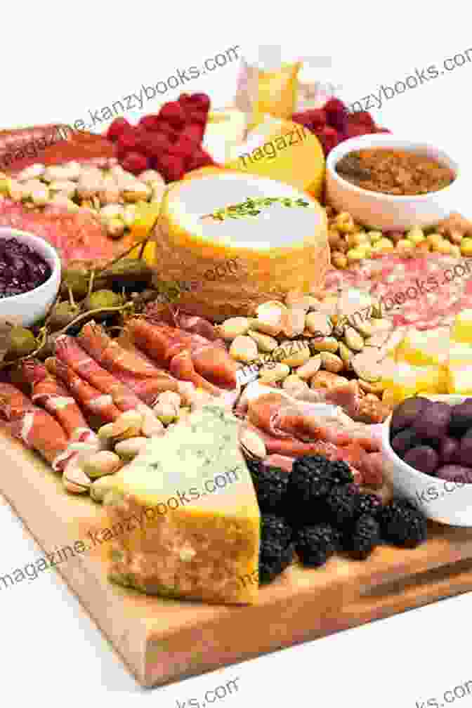 An Enticing Photograph Of A Vibrant Charcuterie Board Featuring An Array Of Meats, Cheeses, Fruits, And Crackers, Showcasing The Stunning Artistry And Delectable Possibilities Presented In The Book. Dessert Boards: 50 Beautifully Sweet Platters And Boards For Family Friends Holidays And Any Occasion