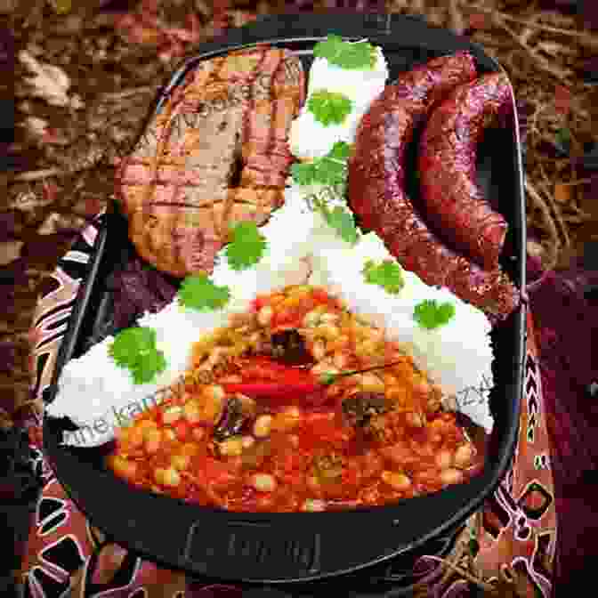 Appetizing Presentation Of Traditional South African Dishes, Including Braaied Meat, Bobotie, And A Selection Of Vibrant Salads Healthy AustralianRecipes: Unique Australian Recipes: Great South African Cuisine