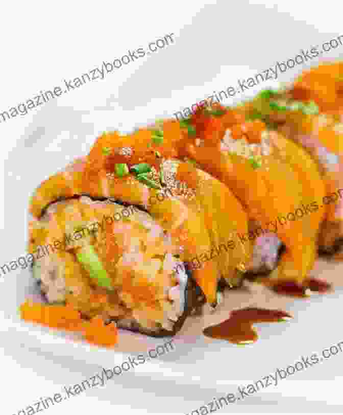 Delectable Sushi Rolls Adorned With Sliced Tuna, Salmon, And Avocado Enjoy World Cuisine: A Collection Of Delicious World Dishes That You Should Try: Cookbooks Of Delicious Dishes From Around The World