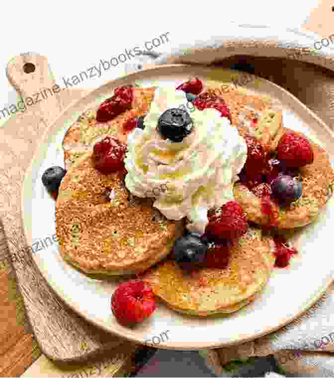 Fluffy Protein Pancakes Topped With Fresh Berries And Whipped Cream Bodybuilding 30 Minute Cookbook: Fast And Easy Recipes To Fuel Your Workouts