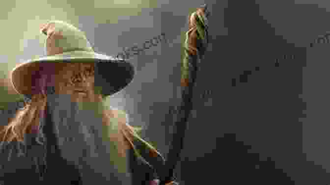 Gandalf, The Wise Wizard, Holds A Glowing Staff While Gazing At The Stars. The Champion S Quest: Legacies Of Talisia