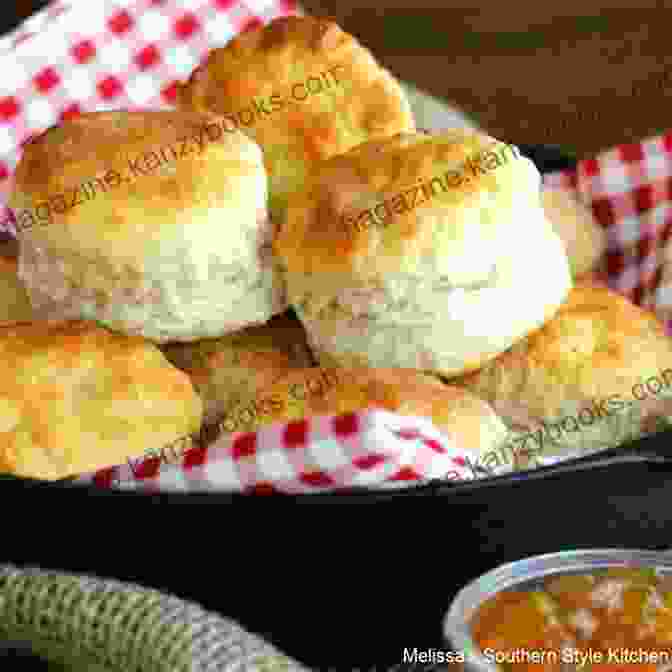 Golden Brown Southern Biscuits With Fluffy Interiors, Served With A Dollop Of Honey. The Easy Southern Dessert Cookbook: Over 135 Meals Ready In 1 Hour Or Less For Your Family