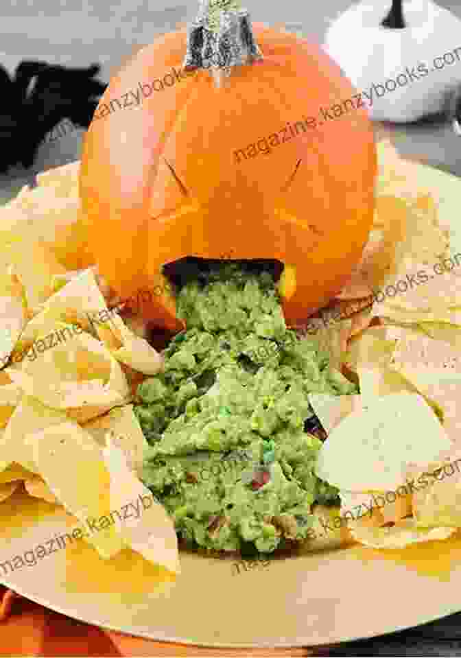 Guacamole With A Ghost Face Design Halloween Recipes: 20 Scary Meals For Halloween For Cooking Solo