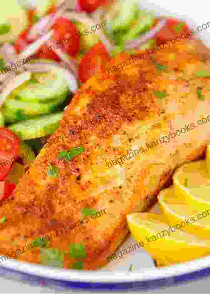 Perfectly Cooked Keto Air Fryer Salmon Fillet Seasoned With Lemon, Herbs, And Butter Keto Air Fryer Cookbook: Ketogenic Air Fryer Recipes That Are Easy To Make And Delicious