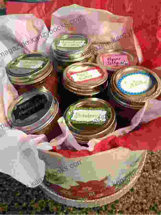 Person Gifting A Basket Of Homemade Jams And Preserves Amish Butters Salsas Spreads: Making And Canning Sweet And Savory Jams Preserves Conserves And More