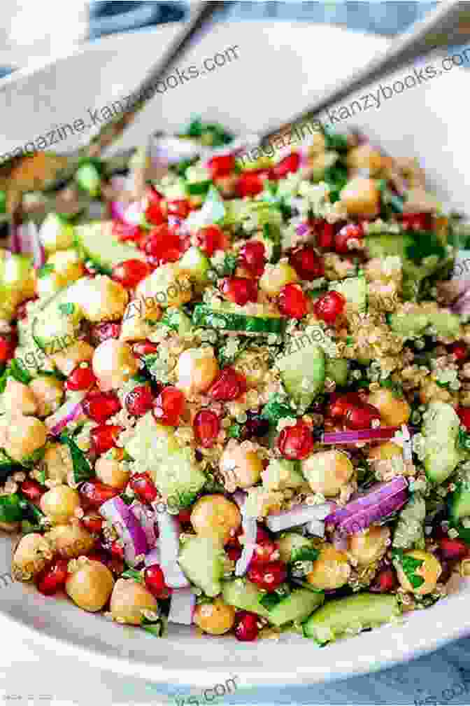 Quinoa Salad Bursting With Colorful Vegetables, Chickpeas, And Grilled Chicken Bodybuilding 30 Minute Cookbook: Fast And Easy Recipes To Fuel Your Workouts