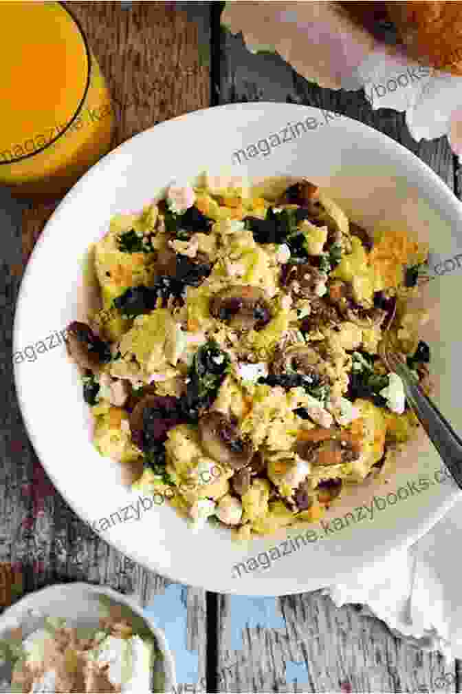 Scrambled Eggs With Spinach And Mushrooms For The Phase 1 Breakfast Diverticulitis: Foods To Eat Avoid 3 Phase Diet Guide Recipe Cookbook