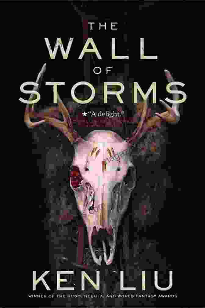 The Wall Of Storms Book Cover, Featuring A Panoramic View Of A Vast Wall Of Clouds And Lightning Separating Two Halves Of A Divided Land. The Wall Of Storms (The Dandelion Dynasty 2)