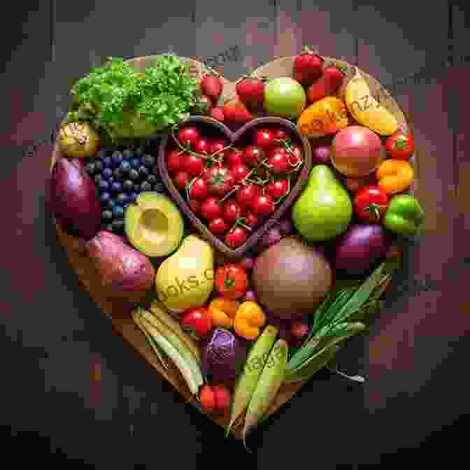 Vibrant Fruits And Vegetables Arranged In A Heart Shape, Symbolizing The Power Of Raw Food For Heart Health Heart Healthy Diet: Raw Food And Superfoods For A Healthy Heart